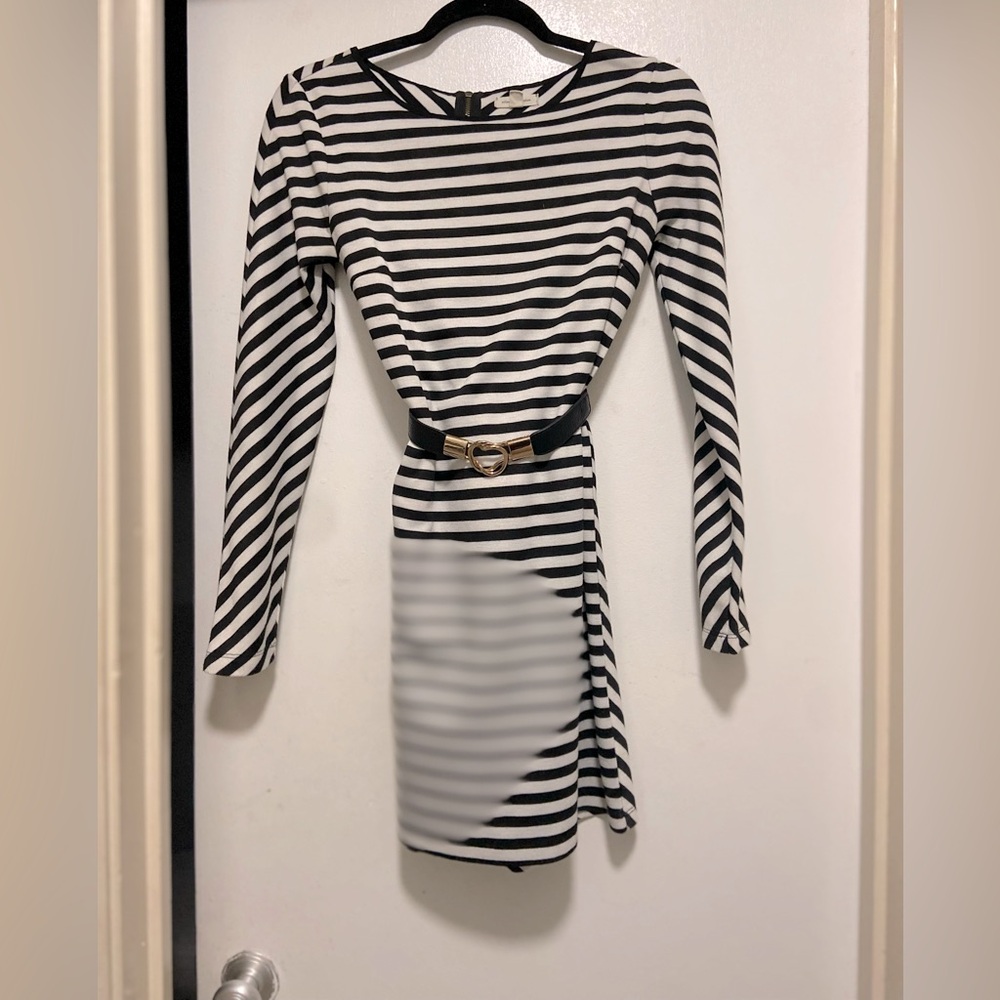 Silence + Noise Black/white striped dress